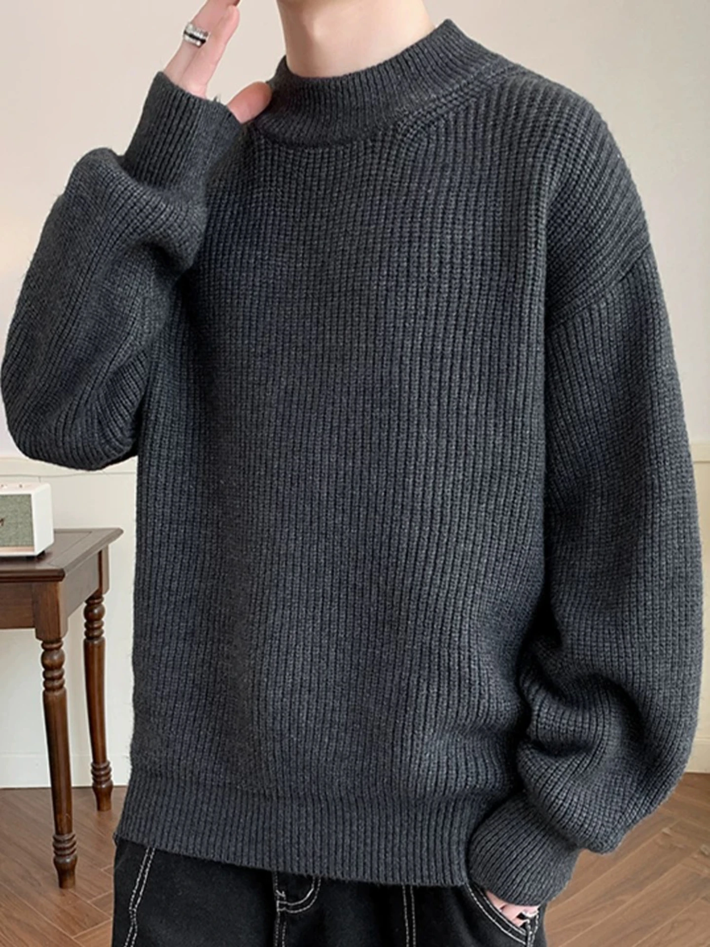 Loose Fit Men's round Ne Knitwear Long Sve Trendy Overhead American Sle Autumn Winter Casual Faion Soft Cotton Blend
Loose Fit Men's round Ne Knitwear Long Sve Trendy Overhead American Sle Autumn Winter Casual Faion Soft Cotton Blend