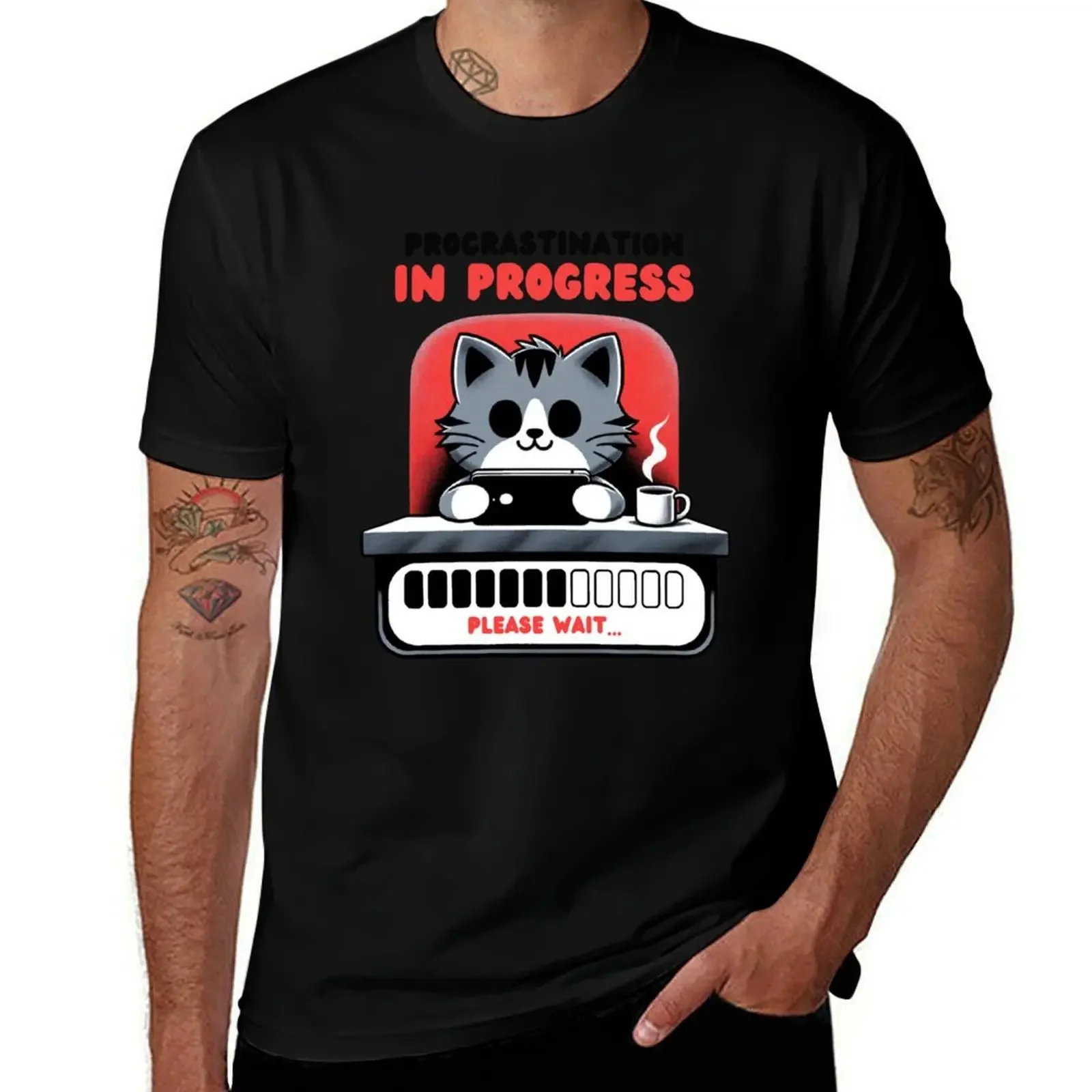 Funny Cat Procrastination in Progress T-Shirt cotton graphic tees T-shirts man clothing for men
Funny Cat Procrastination in Progress T-Shirt cotton graphic tees T-shirts man clothing for men