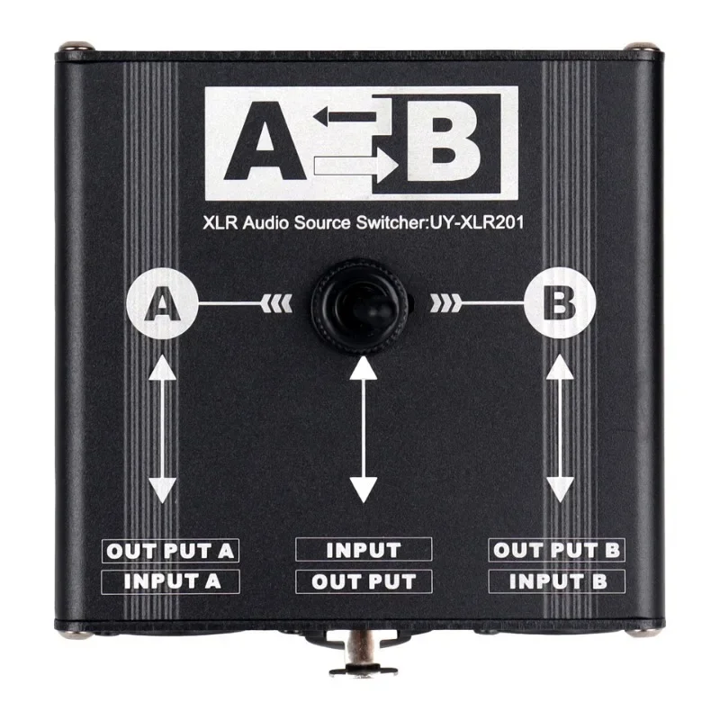 XLR Balanced Audio Source Switcher 2 In 1 Out Or 1 In 2 Out Manual Selector 2 Male 1 Female For Mic Sound Card Mixer
XLR Balanced Audio Source Switcher 2 In 1 Out Or 1 In 2 Out Manual Selector 2 Male 1 Female For Mic Sound Card Mixer