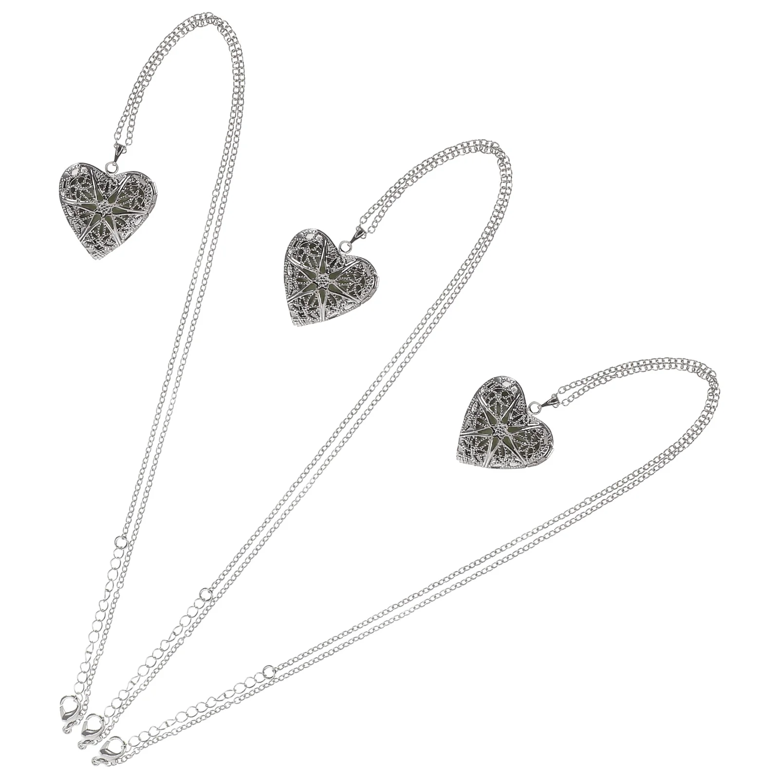 3 pcs Luminous Holder Pendant Necklace Hanging Heart European Charm Holder Accessories Jewelry Part
3 pcs Luminous Holder Pendant Necklace Hanging Heart European Charm Holder Accessories Jewelry Part