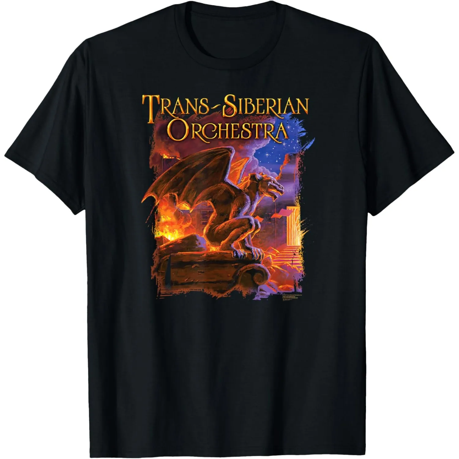 Trans-Siberian Orchestra Gargoyle Graphic Men's Cotton Crewneck T-Shirt
Trans-Siberian Orchestra Gargoyle Graphic Men's Cotton Crewneck T-Shirt