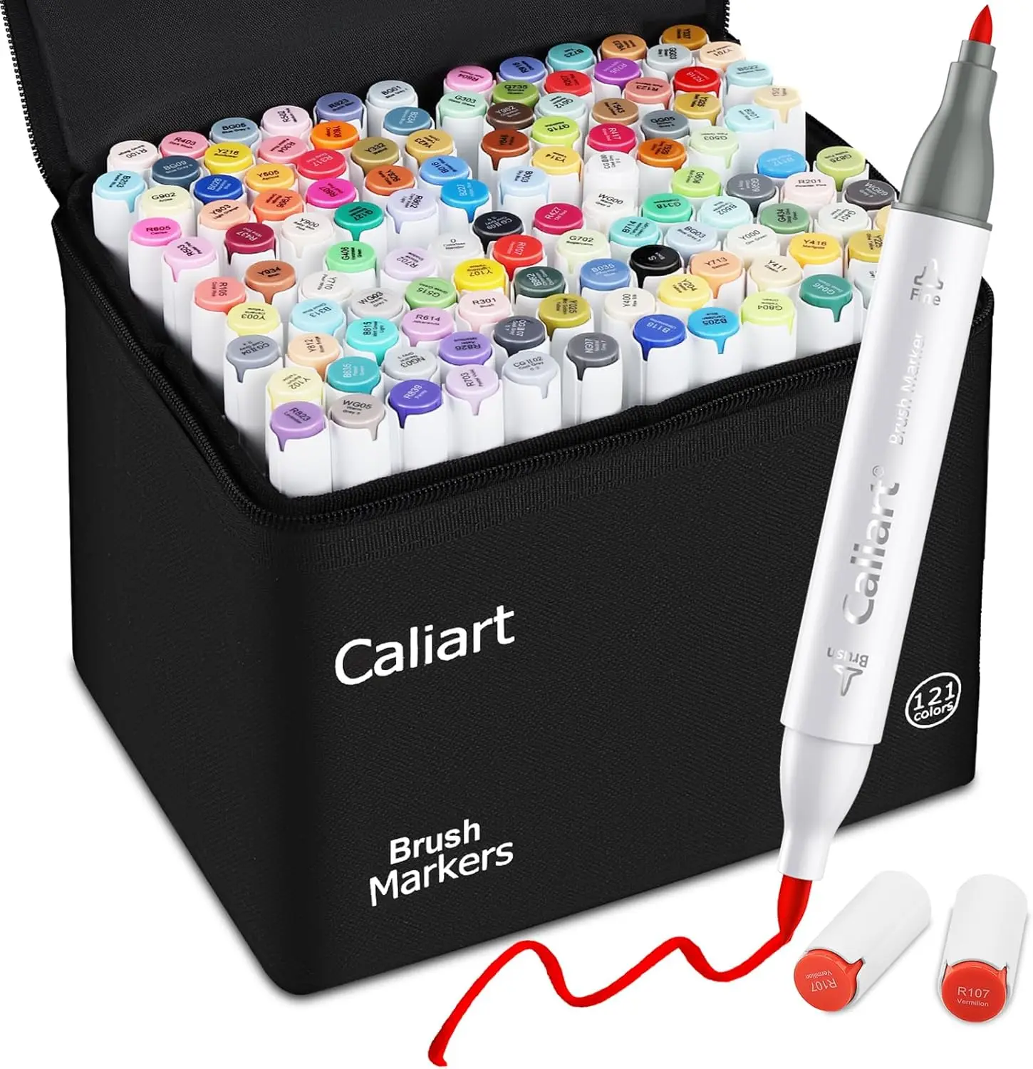 121 Colors Alcohol Markers Dual Tip Brush & Fine, Permanent Art Markers Set with Case for Adult Coloring, Drawing, Sketching
121 Colors Alcohol Markers Dual Tip Brush & Fine, Permanent Art Markers Set with Case for Adult Coloring, Drawing, Sketching