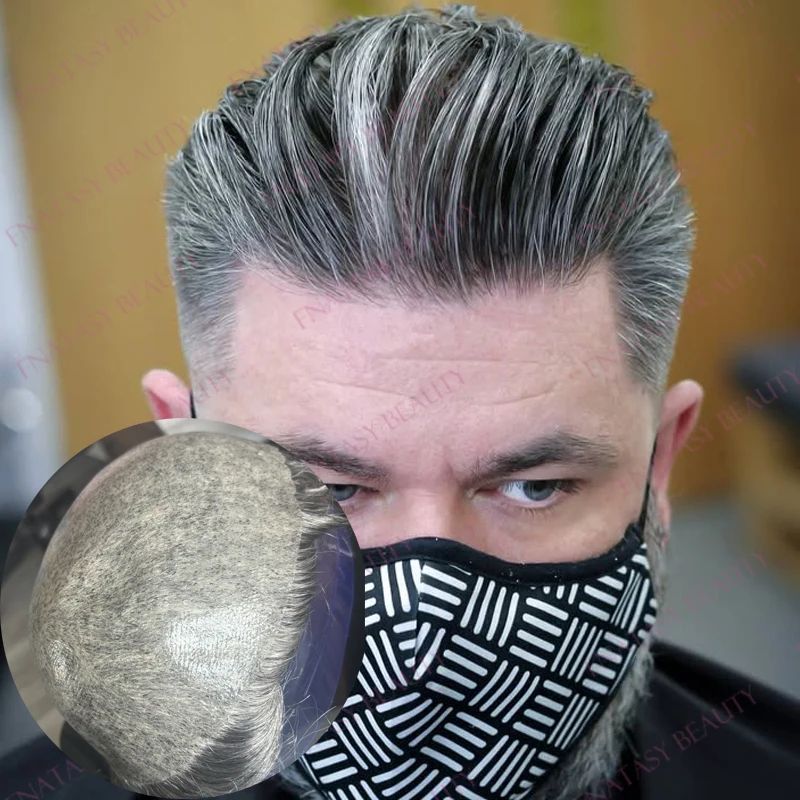 Natural Hairline 1B50 1B40 Old Men Grey Human Hair Wigs Replacement Durable Strong Skin Base Black Brown Men Toupee Hair System
Natural Hairline 1B50 1B40 Old Men Grey Human Hair Wigs Replacement Durable Strong Skin Base Black Brown Men Toupee Hair System