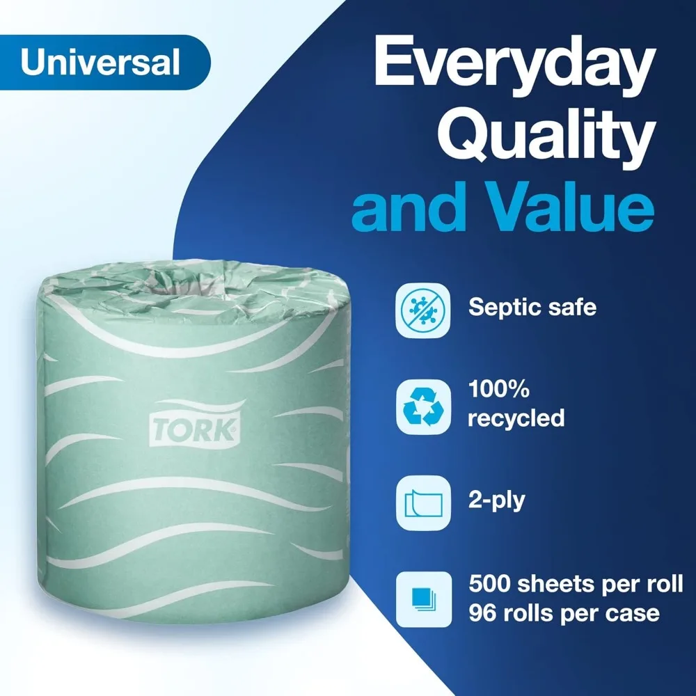 Septic Safe Toilet Paper White, 100% Recycled, 2-ply, 500 Sheets per Roll, 96 Rolls
Septic Safe Toilet Paper White, 100% Recycled, 2-ply, 500 Sheets per Roll, 96 Rolls