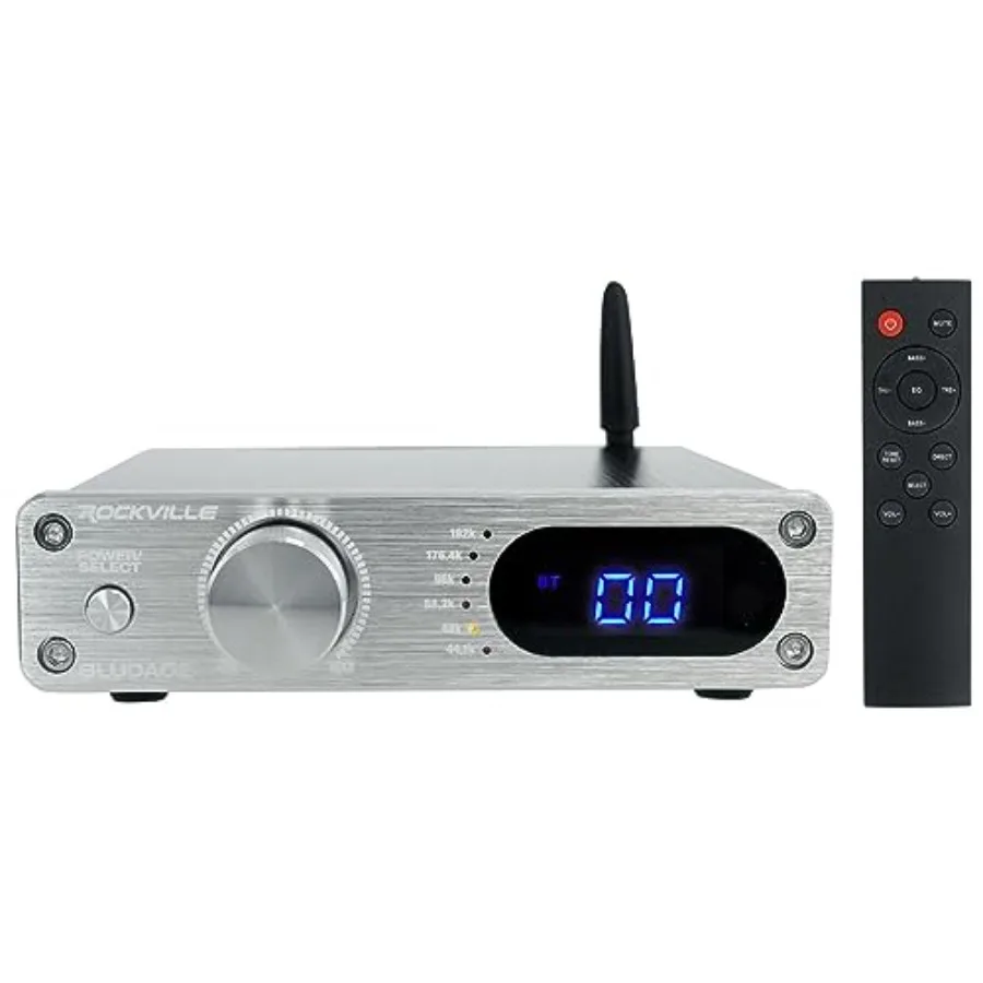 Home Theater Music amplifier: brushed aluminum, black, 150W Hi-Res 192K Class-D with Bluetooth, USB, optical, coax, sub out, DS
Home Theater Music amplifier: brushed aluminum, black, 150W Hi-Res 192K Class-D with Bluetooth, USB, optical, coax, sub out, DS