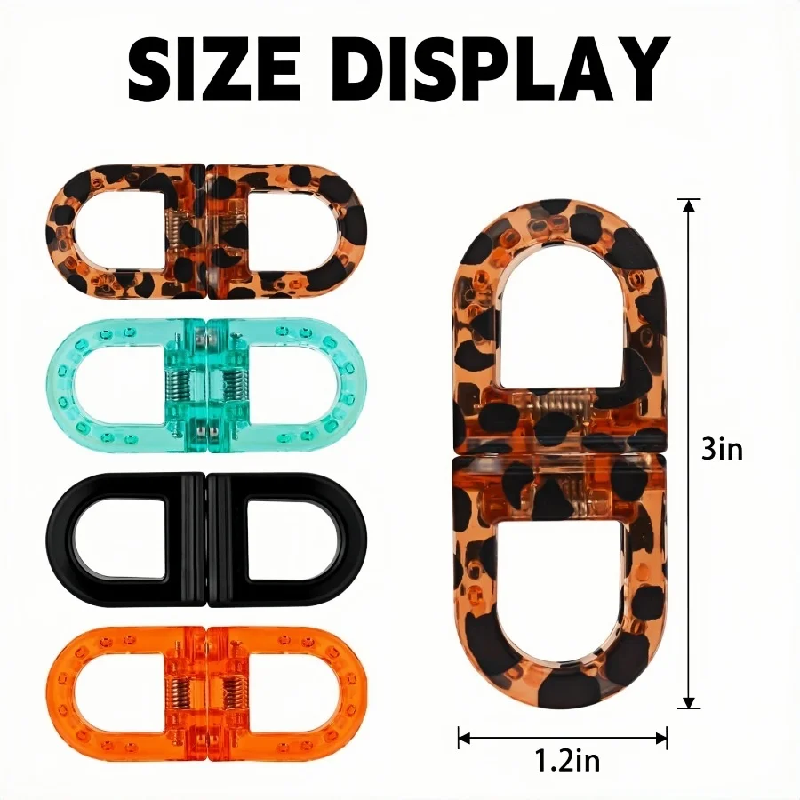 1pc Magnetic Hair Clips Women Strong Hold No-Slip No Crease 2-in-1 Claw Barrettes Daily Hair Accessories Leopard Blue Orange Bla
1pc Magnetic Hair Clips Women Strong Hold No-Slip No Crease 2-in-1 Claw Barrettes Daily Hair Accessories Leopard Blue Orange Bla