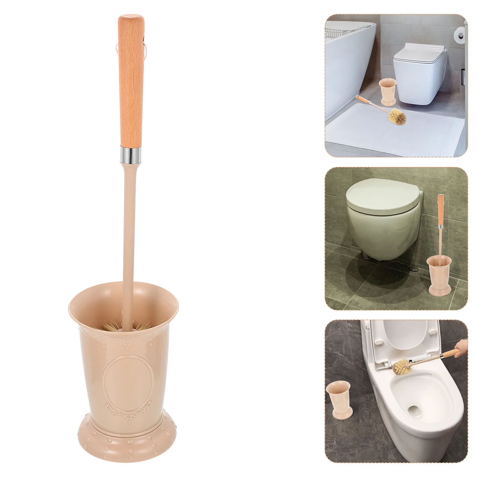 Compact Toilet Brush With Holder And Wooden Handle Space Saving For Storage Deep Cleaning Drip Proof Easy To Assemble Soft Brist
Compact Toilet Brush With Holder And Wooden Handle Space Saving For Storage Deep Cleaning Drip Proof Easy To Assemble Soft Brist