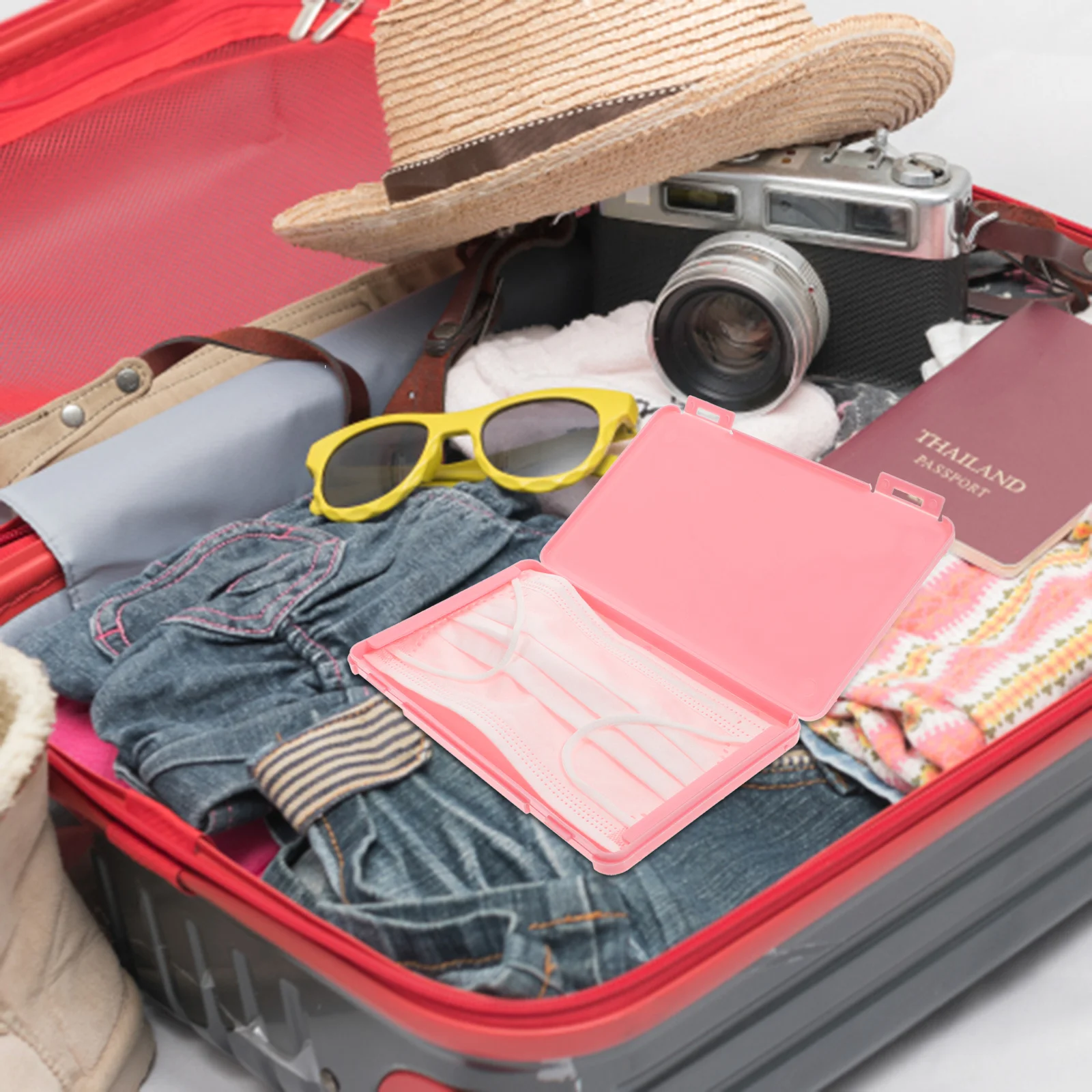 1Pcs Mask Storage Box Plastic Flat Design Space Saving Easy Clean Storage Container for Face Covering Holder Pink
1Pcs Mask Storage Box Plastic Flat Design Space Saving Easy Clean Storage Container for Face Covering Holder Pink