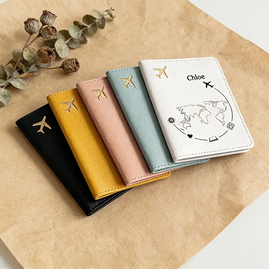 Custom Name Text Travel Passport Holder - Lightweight Synthetic Synthetic Leather, Snap Closure Design, Unlined Interior
Custom Name Text Travel Passport Holder - Lightweight Synthetic Synthetic Leather, Snap Closure Design, Unlined Interior