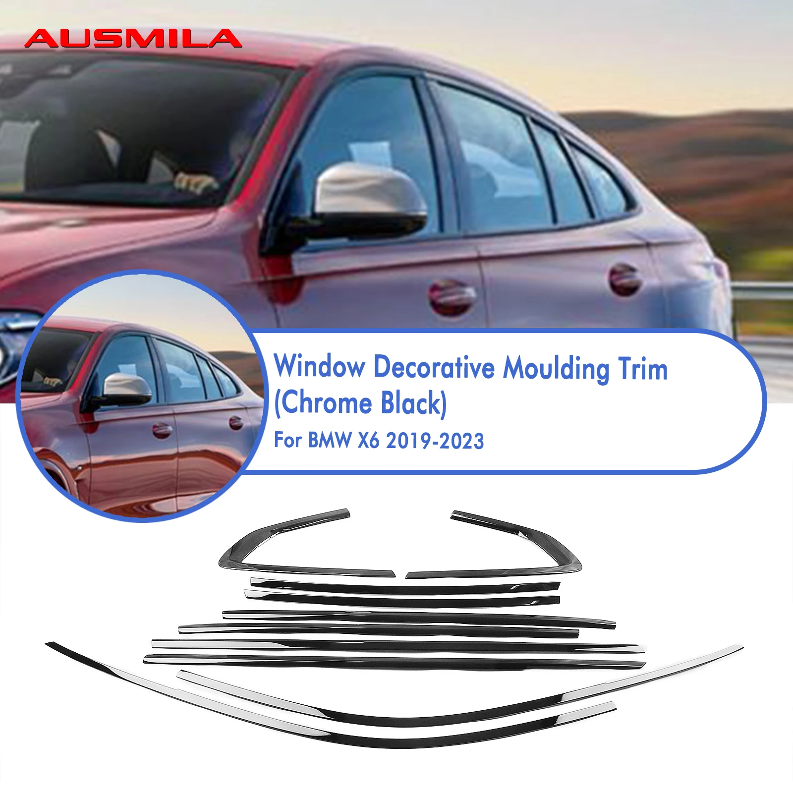 10PCS Window Mouldings Trim Weatherstrip Seal Exterior Trim For BMW X6 2019 2020 2021 2022 2023
10PCS Window Mouldings Trim Weatherstrip Seal Exterior Trim For BMW X6 2019 2020 2021 2022 2023
