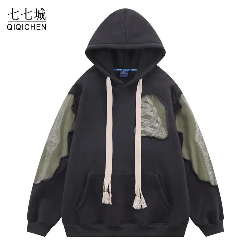 Hip Hop Hoodie Sweatshirt Men Harajuku Embroidery Skeleton Skull Patch Sweatshirt Unisex Casual Streetwear Oversized Pullovers
Hip Hop Hoodie Sweatshirt Men Harajuku Embroidery Skeleton Skull Patch Sweatshirt Unisex Casual Streetwear Oversized Pullovers
