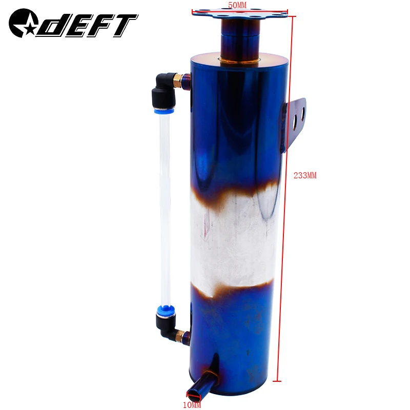DEFT style Burnt Blue Radiator Coolant Cooling Aluminum Catch Tank Overflow Reservoir for Universal Car
DEFT style Burnt Blue Radiator Coolant Cooling Aluminum Catch Tank Overflow Reservoir for Universal Car