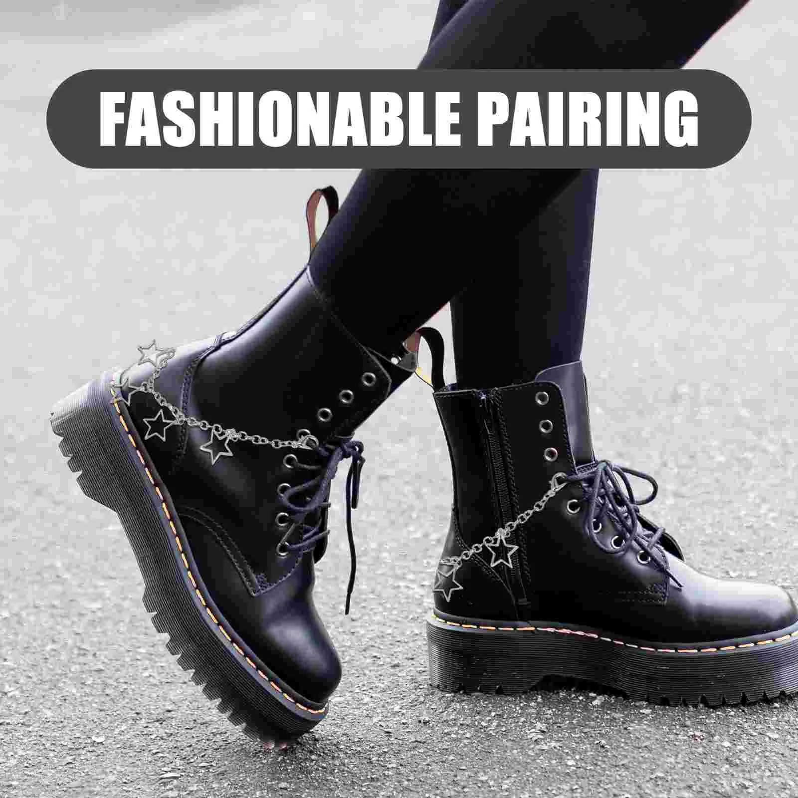 Five-pointed Star Shoe Chain Boots Accessories Silver Zinc Alloy Chains for Sneakers
Five-pointed Star Shoe Chain Boots Accessories Silver Zinc Alloy Chains for Sneakers