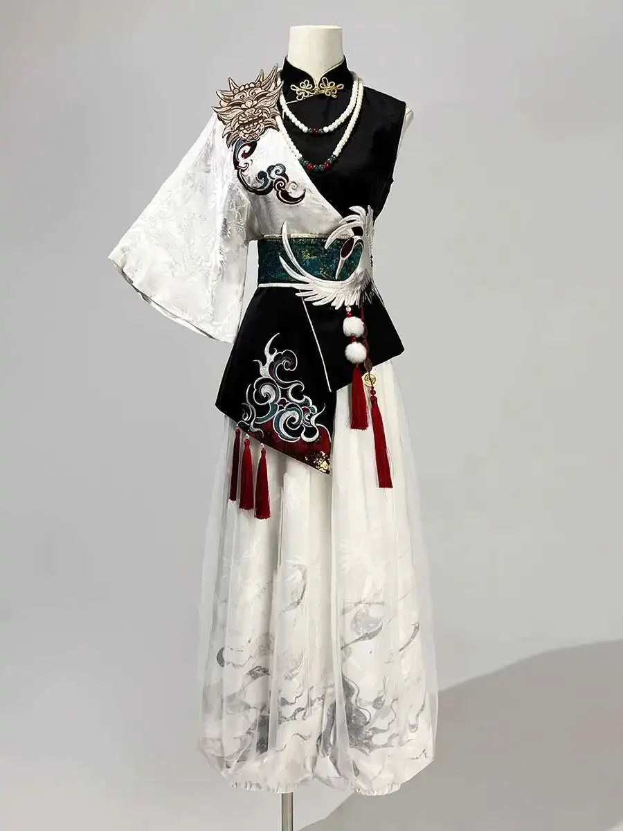 2025 Chinese Style Genderless Hanfu Han Elements Womens fashion Tops Pants Suit Original Nuo National Style
2025 Chinese Style Genderless Hanfu Han Elements Womens fashion Tops Pants Suit Original Nuo National Style