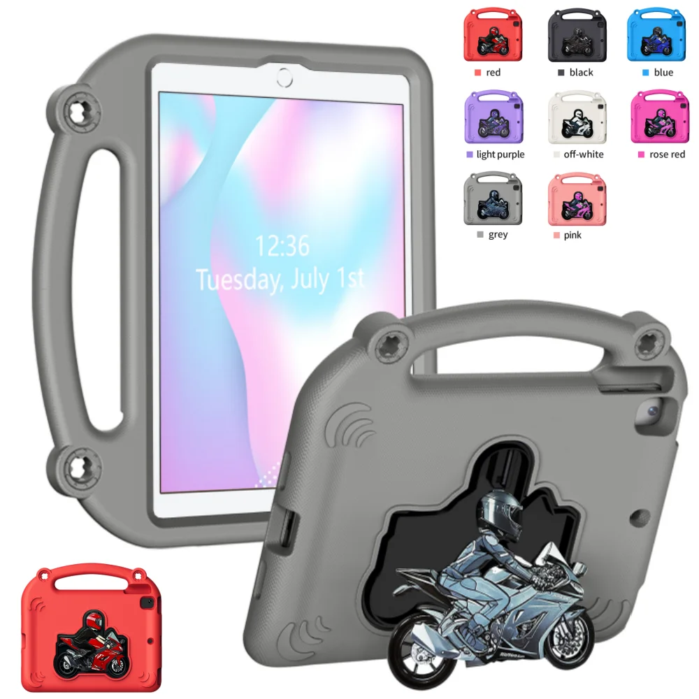 Kids Case for iPad 10.2 9th 8th 7th Pro 10.5 A1701 Air 3 10.5 inch EVA Shockproof Tablet Cover with Stylish Motorcycle Stand
Kids Case for iPad 10.2 9th 8th 7th Pro 10.5 A1701 Air 3 10.5 inch EVA Shockproof Tablet Cover with Stylish Motorcycle Stand