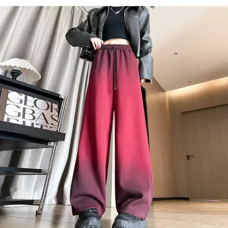 Women's Wide-leg Pants Korean Loose Fashion High-waist Gradient Tie-dye Straight-leg Sports Casual Pants Spring Autumn New Style
Women's Wide-leg Pants Korean Loose Fashion High-waist Gradient Tie-dye Straight-leg Sports Casual Pants Spring Autumn New Style