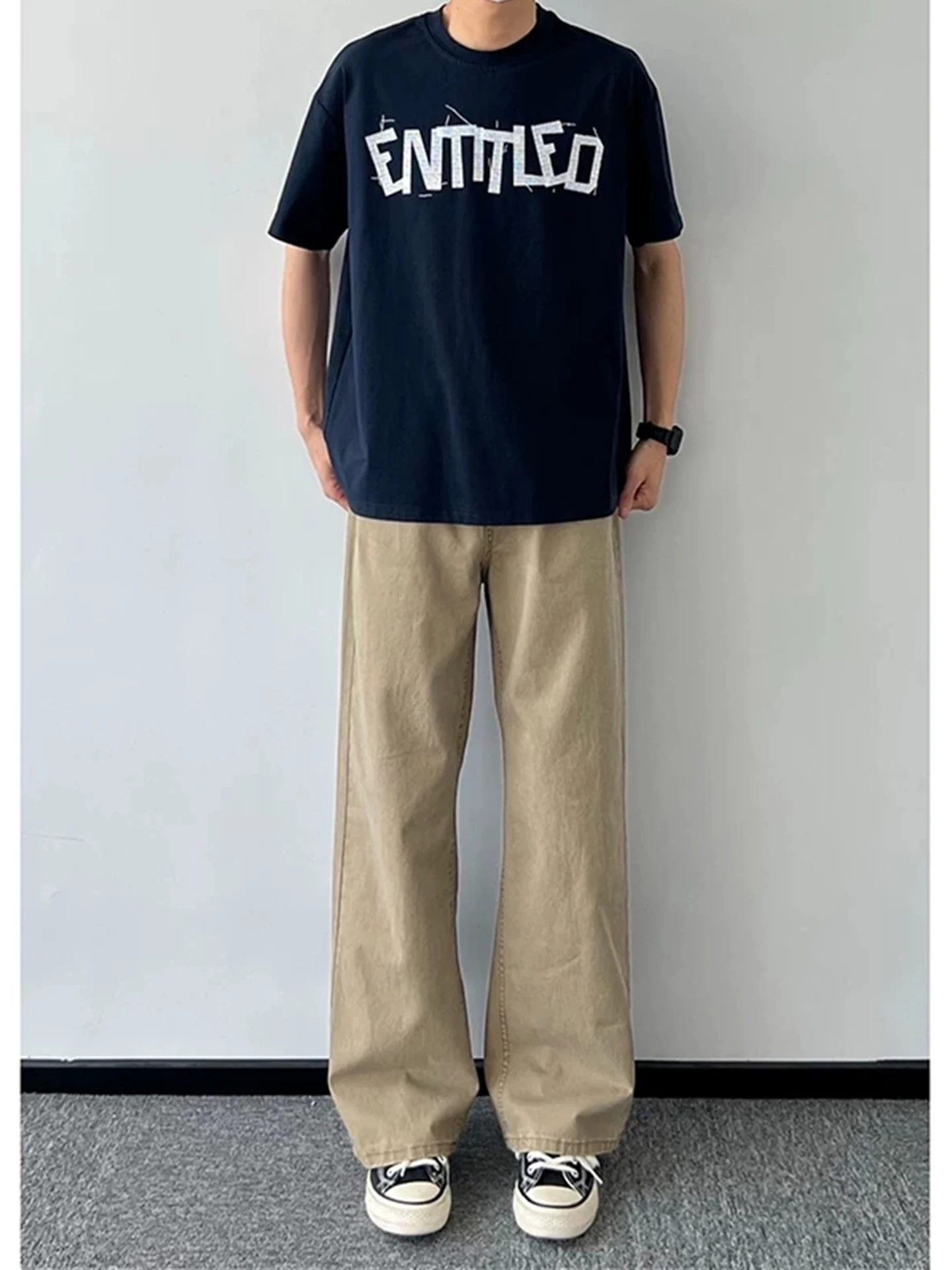 Khaki Color Pure Cotton Men's Jeans High Waist Straight Leg Pants Summer Fashion Brand Micro Flared Pants Cleanfit
Khaki Color Pure Cotton Men's Jeans High Waist Straight Leg Pants Summer Fashion Brand Micro Flared Pants Cleanfit