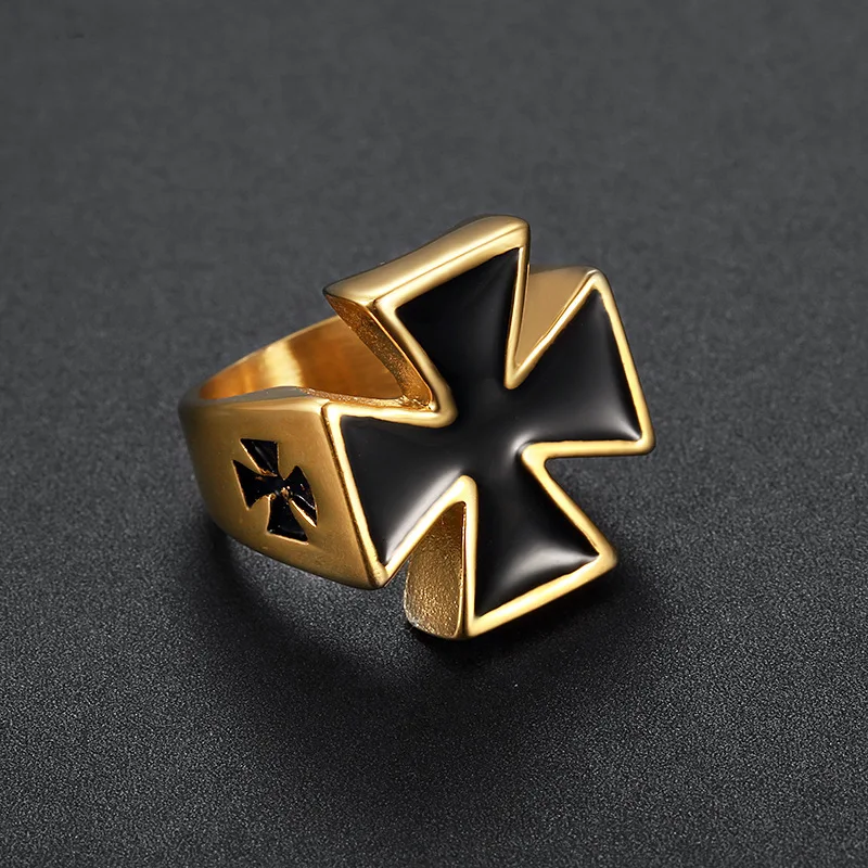 Classic Black Cross Stainless Steel Rings Geometric Biker Rock Punk Mens Gift Fashion Ring Band Jewelry Metal Unique Wholesale
Classic Black Cross Stainless Steel Rings Geometric Biker Rock Punk Mens Gift Fashion Ring Band Jewelry Metal Unique Wholesale