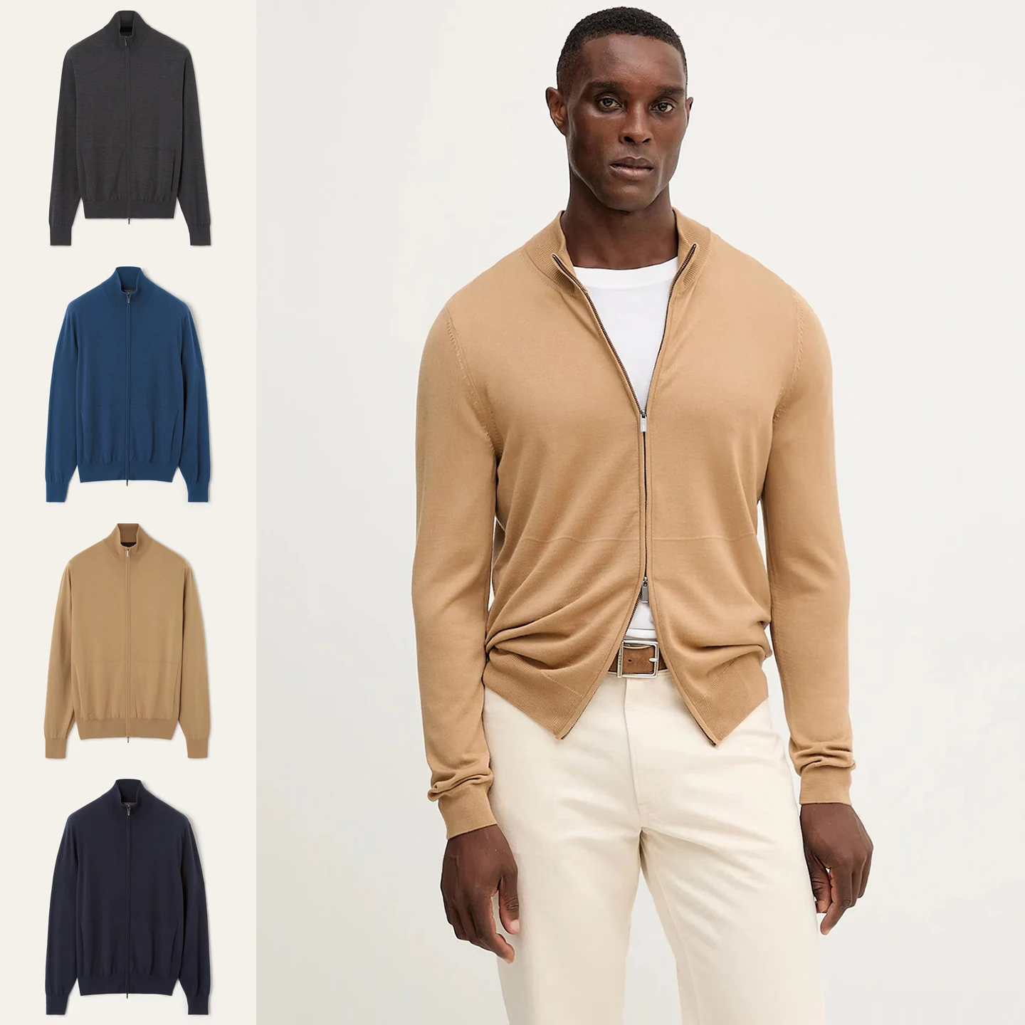 Italian Luxury Wool Silk Men's Casual Knitwear Sweater Stand Collar Leisure Fashion Gold Wool Series Regular Fit Long Sleeve
Italian Luxury Wool Silk Men's Casual Knitwear Sweater Stand Collar Leisure Fashion Gold Wool Series Regular Fit Long Sleeve