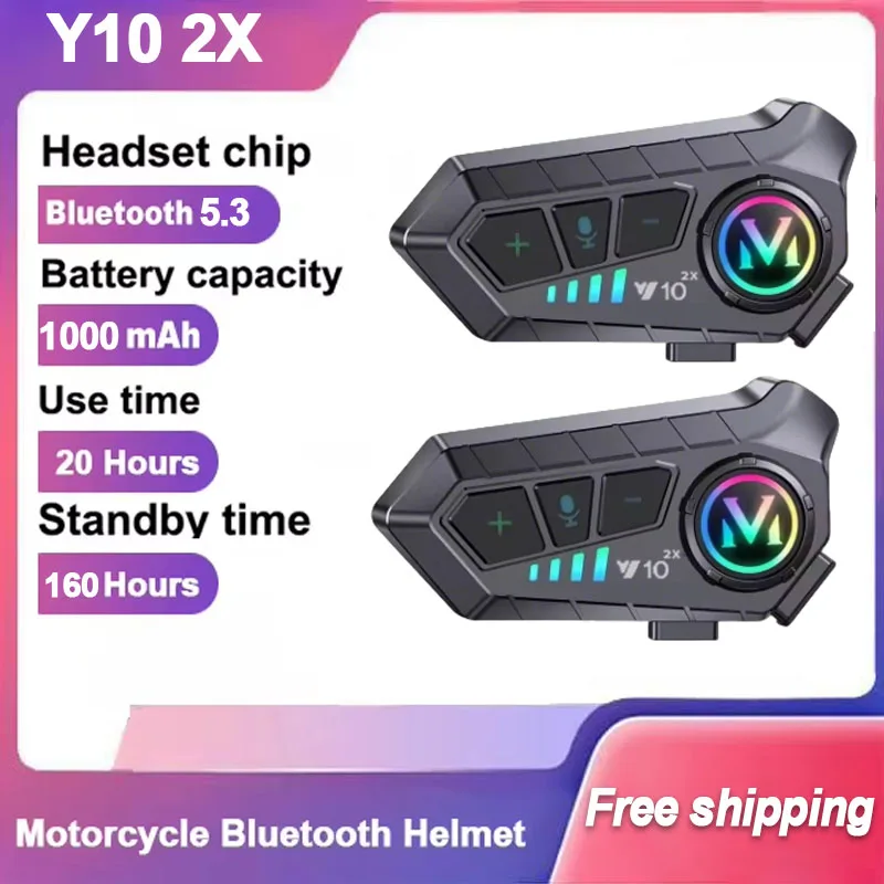 1/2Pcs Motorcycle Intercom Headset Helmet Bluetooth 5.3 For 2 Riders intercommunicator 300M Waterproof Motorbike Interphone
1/2Pcs Motorcycle Intercom Headset Helmet Bluetooth 5.3 For 2 Riders intercommunicator 300M Waterproof Motorbike Interphone