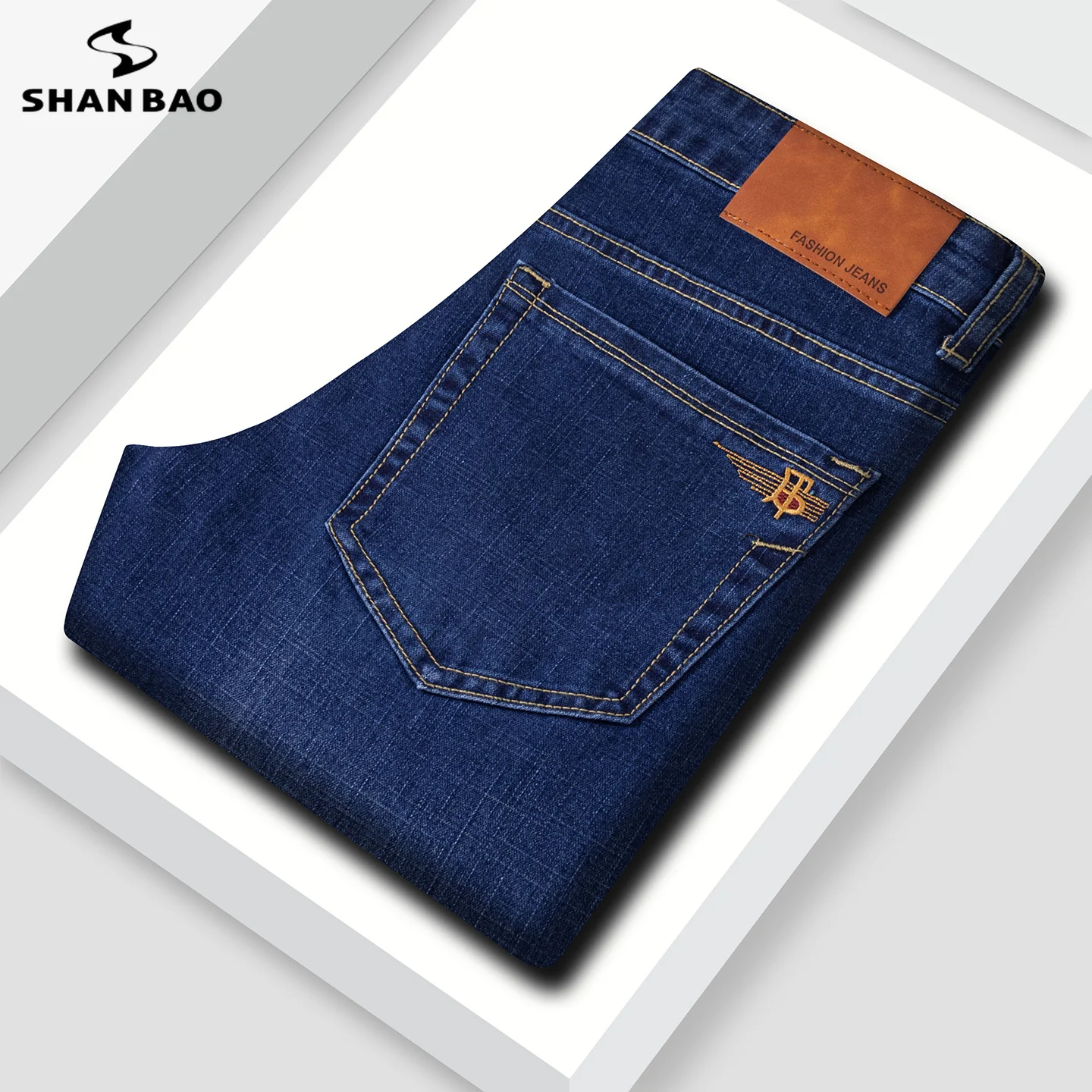 SHAN BAO 28-46 Plus Size Men's Straight Midweight Jeans Spring Autumn classic embroidered business casual micro-elastic trousers
SHAN BAO 28-46 Plus Size Men's Straight Midweight Jeans Spring Autumn classic embroidered business casual micro-elastic trousers