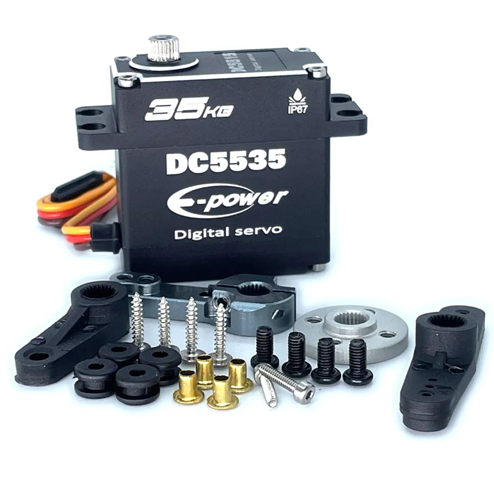 E-Power DC5515 Servo 35KG 15KG 25KG Waterproof Servo Motor Metal Gear Servo for Arduino Traxxas trx4 Scx10 1/8 1/10 1/12 RC Car
E-Power DC5515 Servo 35KG 15KG 25KG Waterproof Servo Motor Metal Gear Servo for Arduino Traxxas trx4 Scx10 1/8 1/10 1/12 RC Car