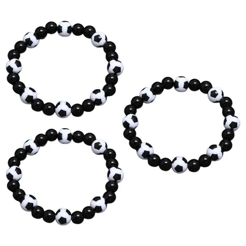 3 Pcs Football Bracelet Soccer Themed Bracelets Wrist Wear-resistant Portable Resin Chic
3 Pcs Football Bracelet Soccer Themed Bracelets Wrist Wear-resistant Portable Resin Chic
