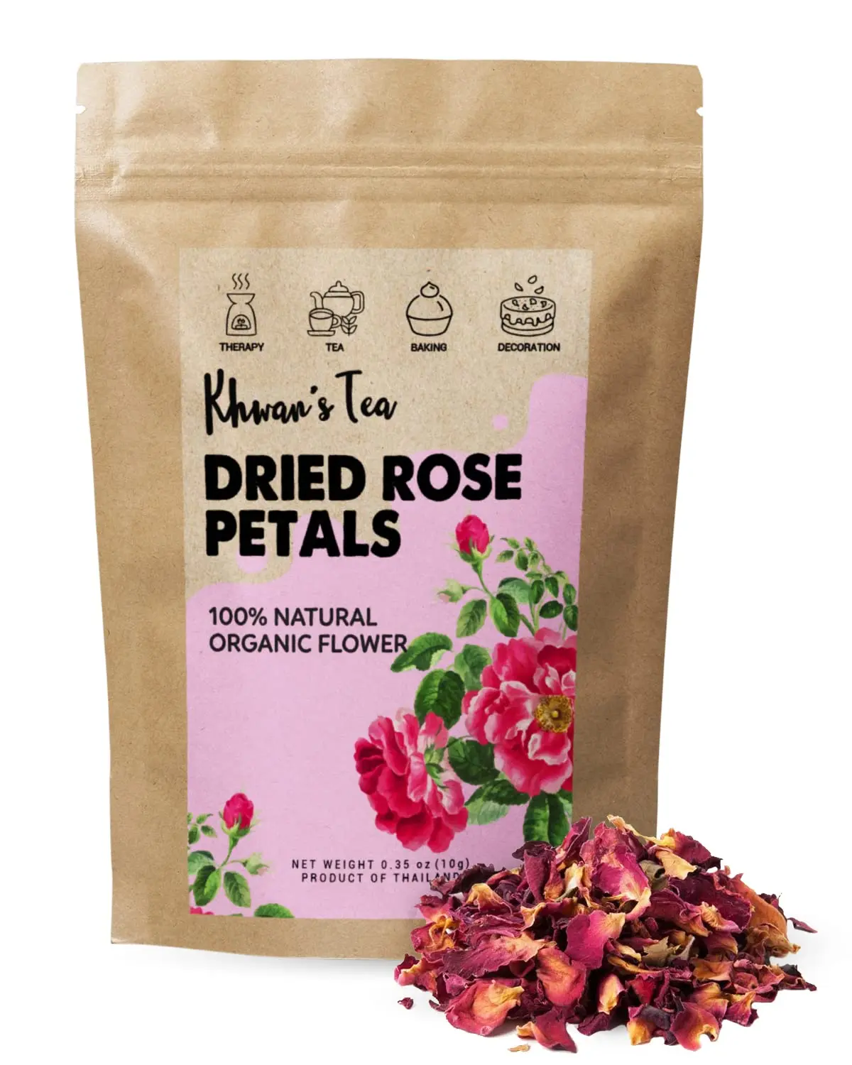 Dried Rose Petals for Baking Decoration, Edible Flowers for Desserts, Tea, Crafts, Soap Making, 0.35oz (10g)
Dried Rose Petals for Baking Decoration, Edible Flowers for Desserts, Tea, Crafts, Soap Making, 0.35oz (10g)