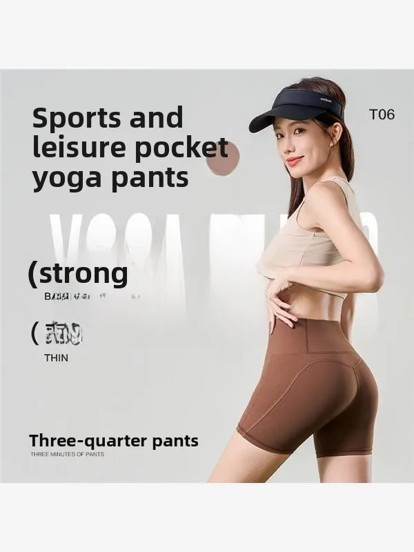 Summer Sl ket Tee-Quarter Yoga Pants Thin Sensation Peach Butt No Curl Casual High Waist Cycling orts for Women
Summer Sl ket Tee-Quarter Yoga Pants Thin Sensation Peach Butt No Curl Casual High Waist Cycling orts for Women