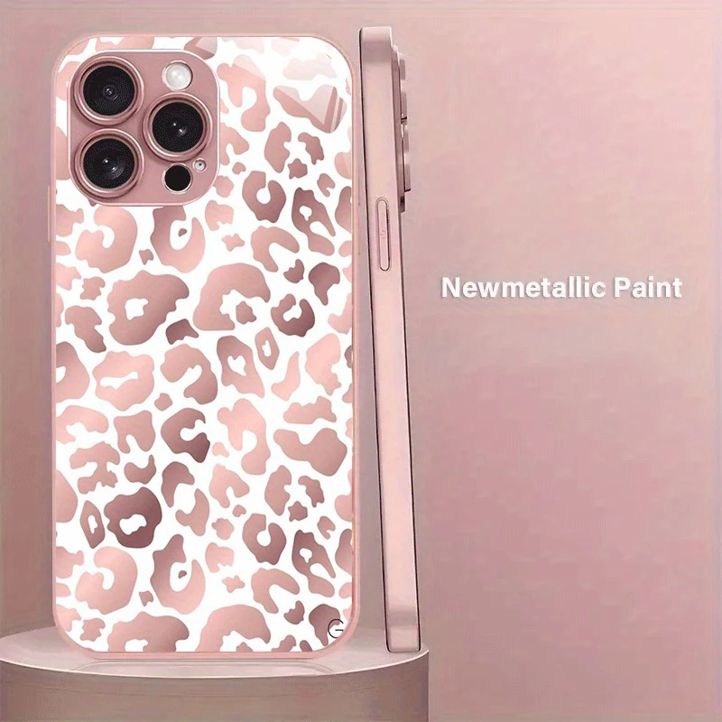 Pink Leopard Print Pattern Metallic Paint Glass Hard Phone Case For iPhone 11 12 13 14 15 16 17 Pro Max 15 Plus 16E 17Air Cover
Pink Leopard Print Pattern Metallic Paint Glass Hard Phone Case For iPhone 11 12 13 14 15 16 17 Pro Max 15 Plus 16E 17Air Cover
