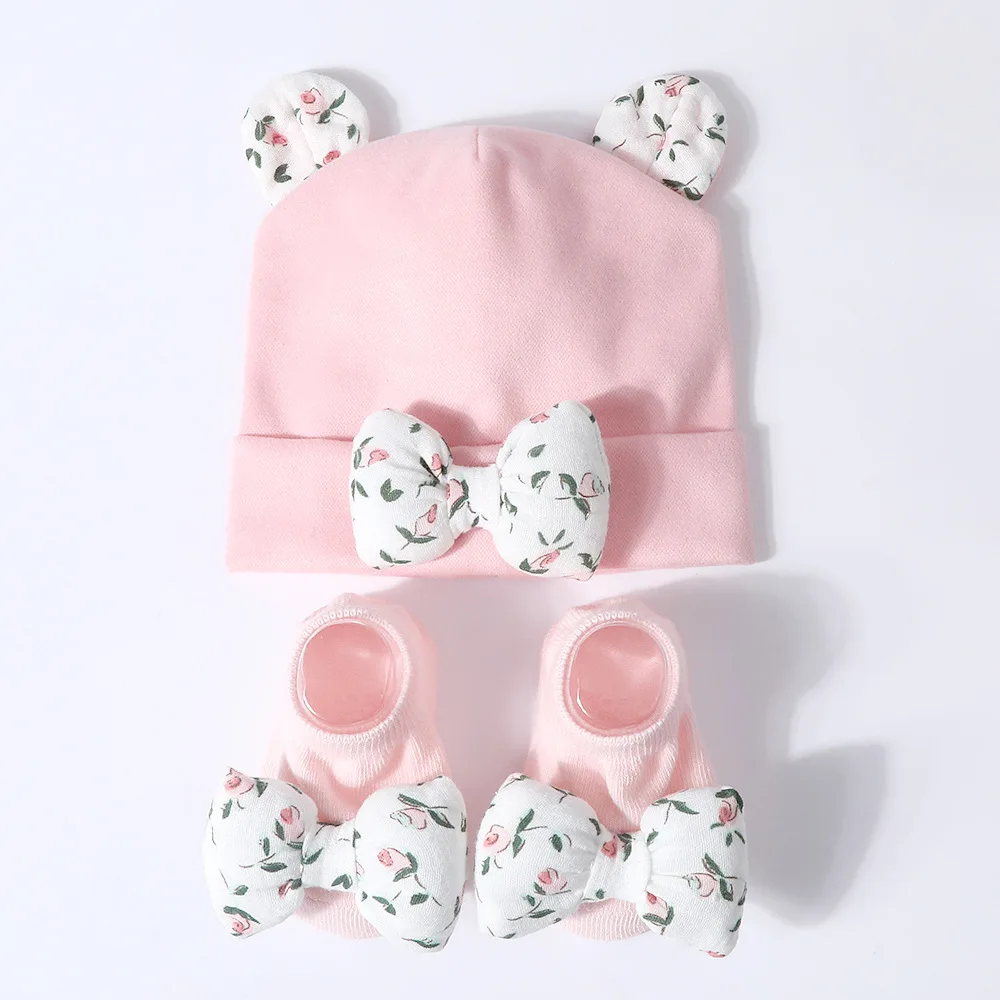 Accessories Newborn Infant Cap Socks Set Bows Cotton Filled Baby Pullover Hats Cute Cartoon Knitted Boat Socks Baby Girl 0-12M
Accessories Newborn Infant Cap Socks Set Bows Cotton Filled Baby Pullover Hats Cute Cartoon Knitted Boat Socks Baby Girl 0-12M