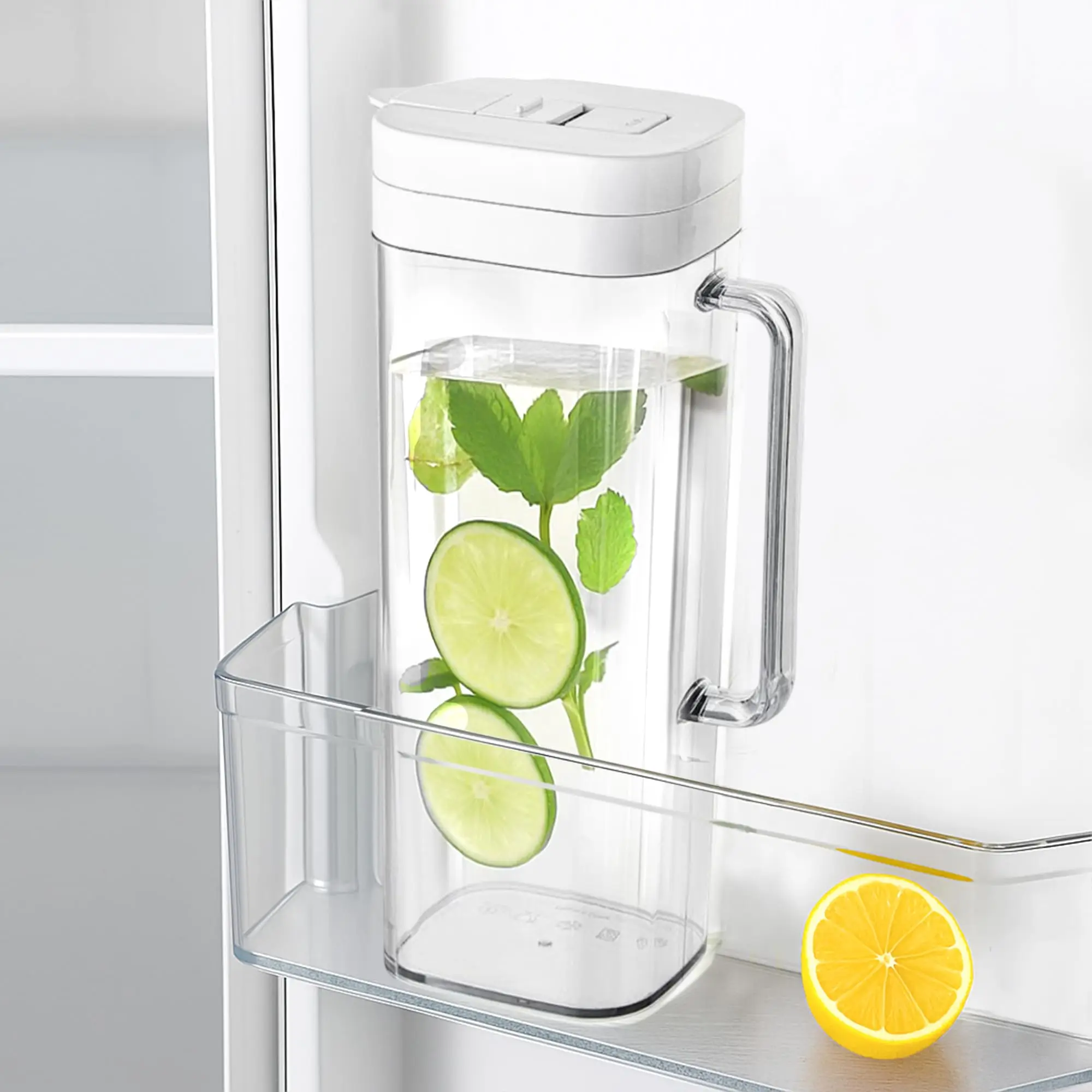 2L Narrow cold water Bottle with lid Acrylic Transparent Juice Bottle Water Ice Cold Juice Jug Non-Slip Handle for Bar Home
2L Narrow cold water Bottle with lid Acrylic Transparent Juice Bottle Water Ice Cold Juice Jug Non-Slip Handle for Bar Home