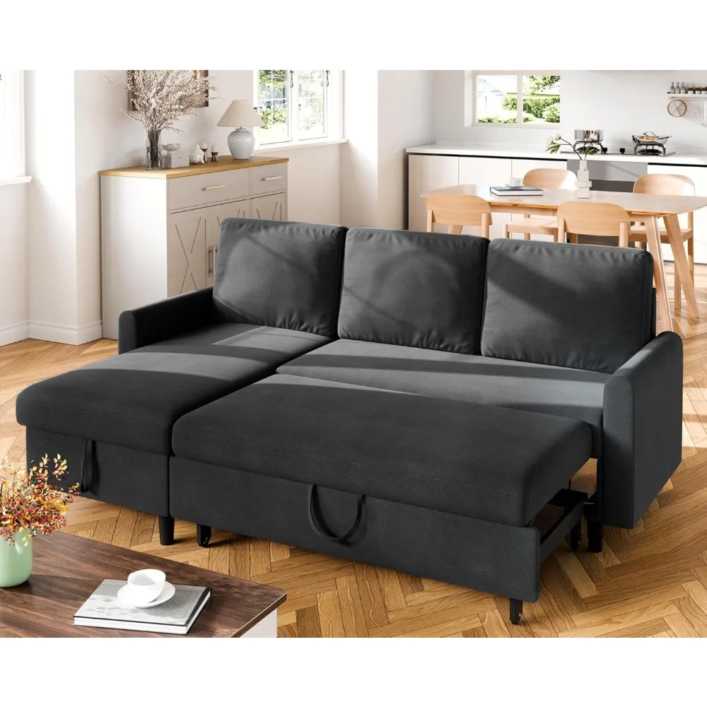 Sectional Sofa Couch Bed , Reversible Sectional Couches for Living Room, Apartment, Office
Sectional Sofa Couch Bed , Reversible Sectional Couches for Living Room, Apartment, Office