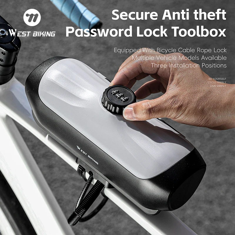 WEST BIKING Portable Bicycle Tool Box Password Lock Bike Tools Storage Bag Waterproof Bike Top Tube Bag MTB Bike Accessories
WEST BIKING Portable Bicycle Tool Box Password Lock Bike Tools Storage Bag Waterproof Bike Top Tube Bag MTB Bike Accessories