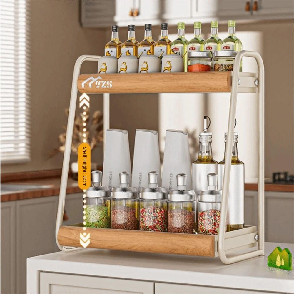 Двухслойная подставка для приправ, высокая бутылка, совместимый кухонный органайзер из цельного дерева, нескользящий прочный держатель для хранения, кухонное хранилище
Двухслойная подставка для приправ, высокая бутылка, совместимый кухонный органайзер из цельного дерева, нескользящий прочный держатель для хранения, кухонное хранилище