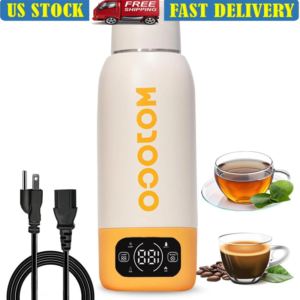 Portable Electric Kettle Travel Water Heater Leak Proof Vacuum Insulated Stainless Steel 4 Temperature Settings Auto Shut-Off
Portable Electric Kettle Travel Water Heater Leak Proof Vacuum Insulated Stainless Steel 4 Temperature Settings Auto Shut-Off