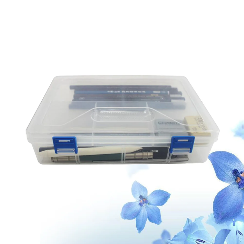 1Pcs Double Layer Transparent Pencil Case Large Plastic Organizer for Students Art Supplies Pen Box Plastic Pencil Box 
1Pcs Double Layer Transparent Pencil Case Large Plastic Organizer for Students Art Supplies Pen Box Plastic Pencil Box