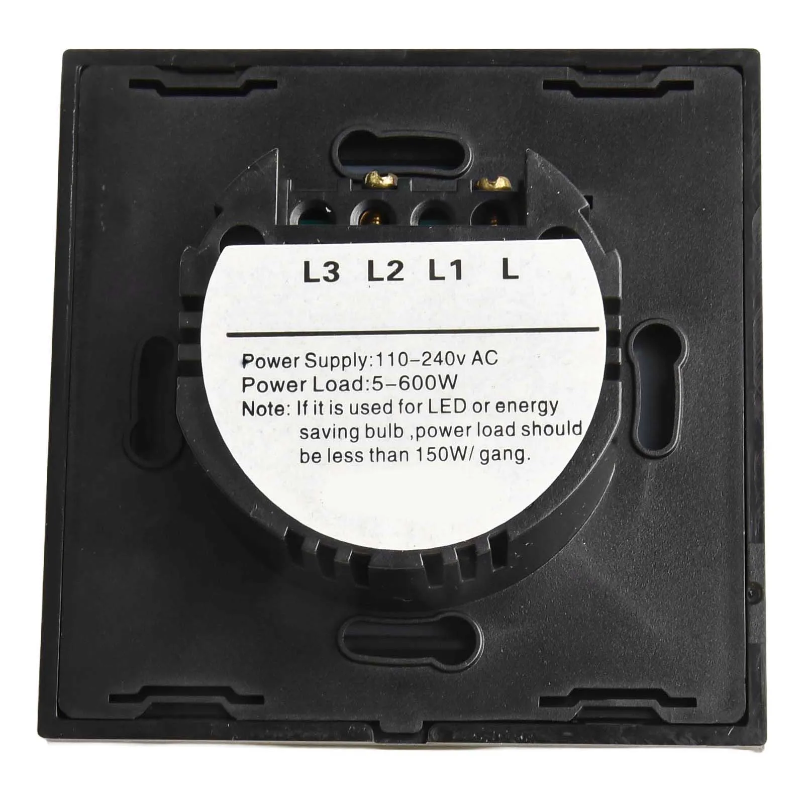 Touch Control Light Switch for LED and Incandescent Lamps 1 Gang Design with Fireproof Features Simple Installation Process