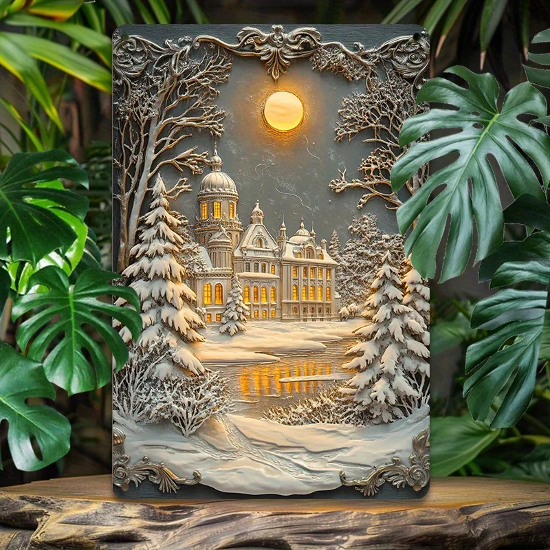 1pc, Rustic Aluminum Tin Sign, 8X12Inch, Winter Night Church in The Forest, Vintage Wall Art, 3D Metal Wall Decor for Home
1pc, Rustic Aluminum Tin Sign, 8X12Inch, Winter Night Church in The Forest, Vintage Wall Art, 3D Metal Wall Decor for Home