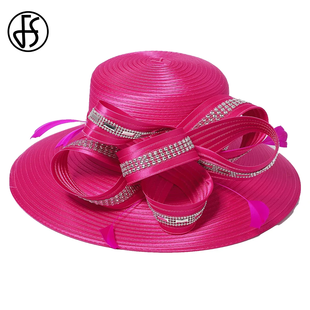 FS Rosy Wide Brim Church Hats For Women Elegant Luxury Wedding Cap With Bowknot Ladies Tea Party Fascinators Hats Chapeau 2026
FS Rosy Wide Brim Church Hats For Women Elegant Luxury Wedding Cap With Bowknot Ladies Tea Party Fascinators Hats Chapeau 2026
