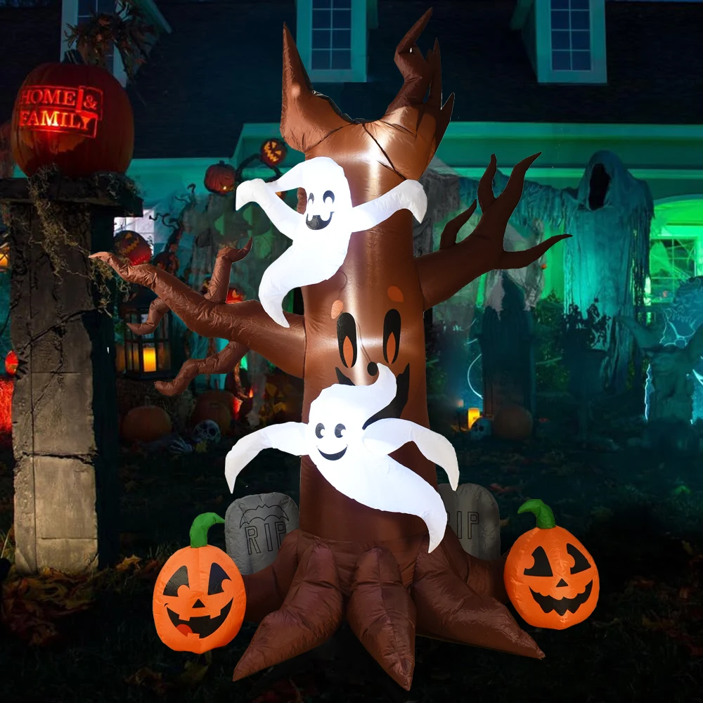 2.4M Halloween Inflatable Decoration Spooky Tombstone Pumpkin Ghosts Tree Design Outdoor Decor Halloween Party Decorations Prop
2.4M Halloween Inflatable Decoration Spooky Tombstone Pumpkin Ghosts Tree Design Outdoor Decor Halloween Party Decorations Prop