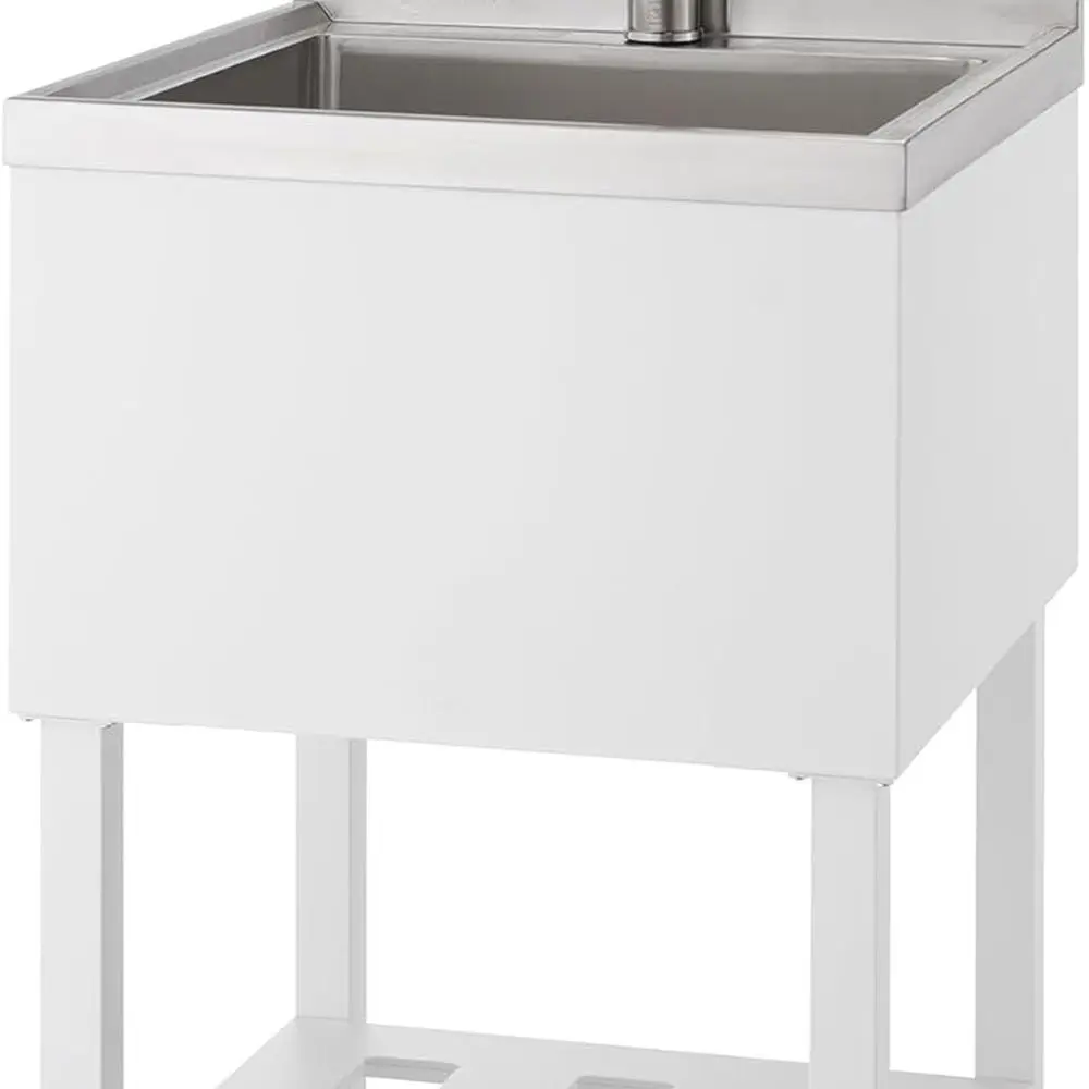 Отдельностоящая универсальная раковина с одной чашей из нержавеющей стали для гаража, прачечной, коммерческого использования, в комплект входят выдвижные, по индивидуальному заказу
Отдельностоящая универсальная раковина с одной чашей из нержавеющей стали для гаража, прачечной, коммерческого использования, в комплект входят выдвижные, по индивидуальному заказу