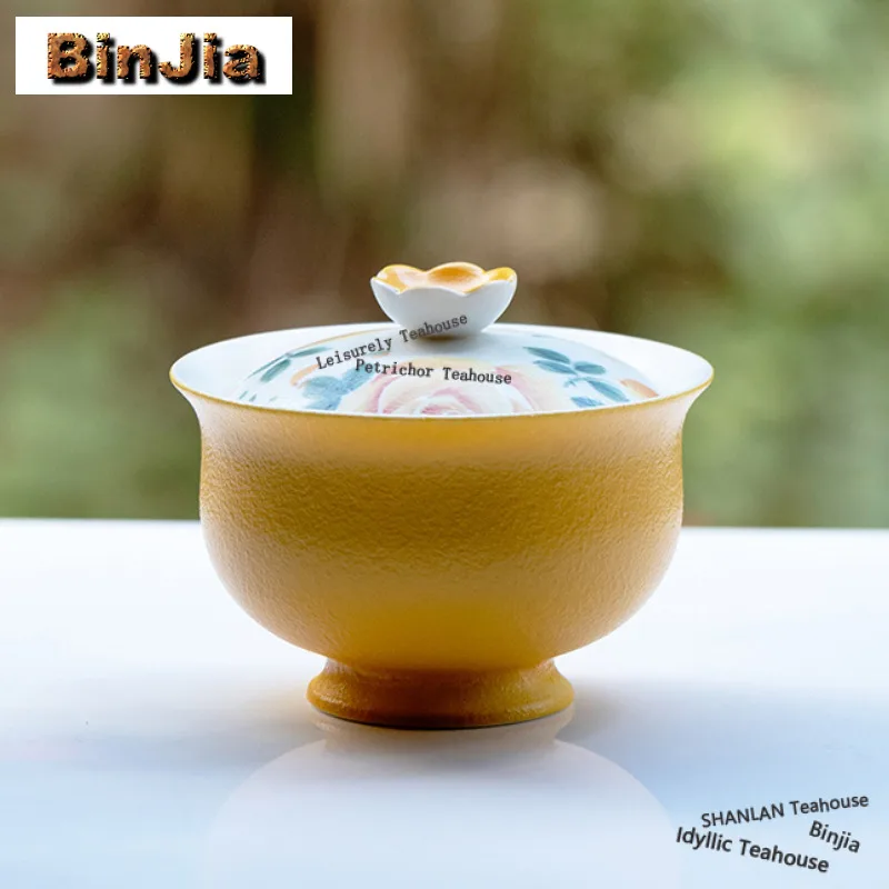 Чайная чаша-гайвань 100 мл, оранжево-золотая, с узором «Розовые тычинки», эстетичная, с защитой от ожогов, с крышкой, для приготовления чая, коллекция Cha
Чайная чаша-гайвань 100 мл, оранжево-золотая, с узором «Розовые тычинки», эстетичная, с защитой от ожогов, с крышкой, для приготовления чая, коллекция Cha