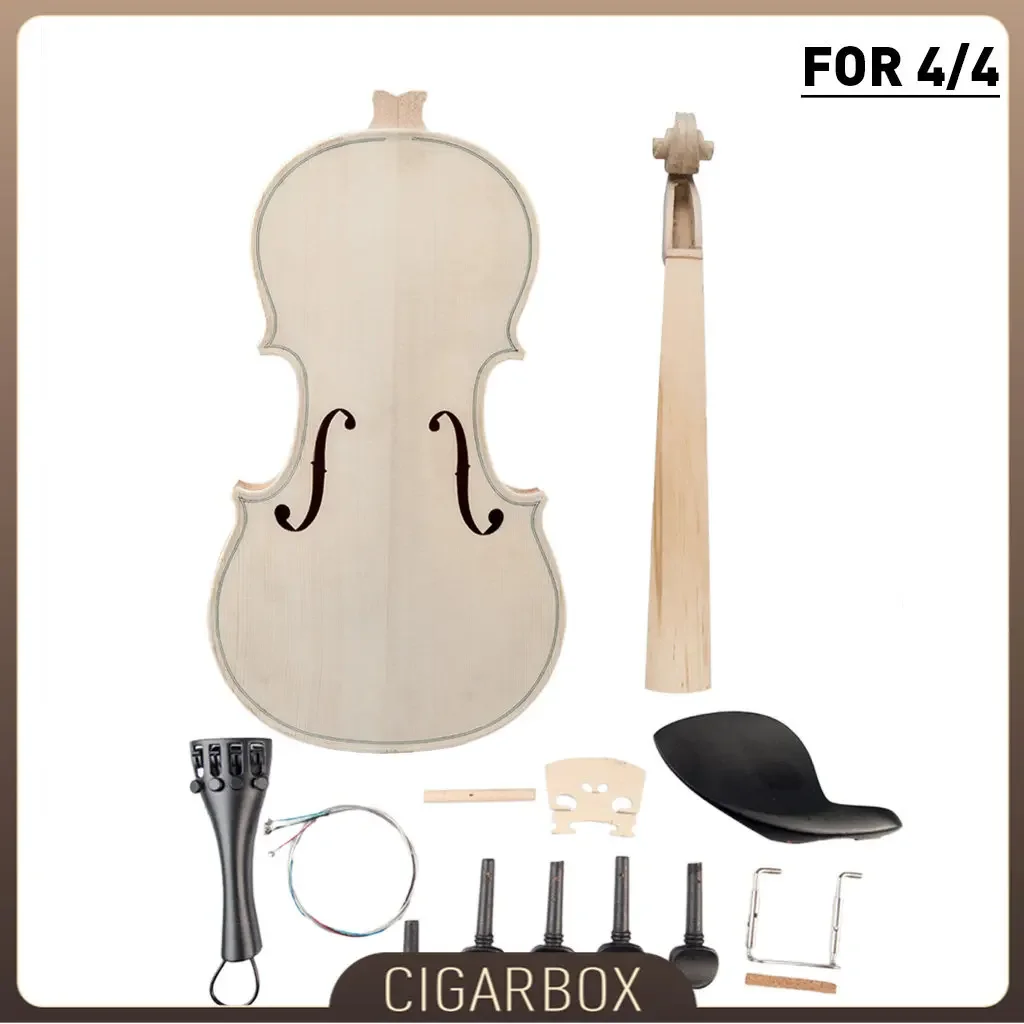 Handmade Unfinished 4/4 Violin DIY 4 Strings Solidwood Spruce Top Maple Back Standard Stradi Natural Fiddle Body Accessories SET
Handmade Unfinished 4/4 Violin DIY 4 Strings Solidwood Spruce Top Maple Back Standard Stradi Natural Fiddle Body Accessories SET