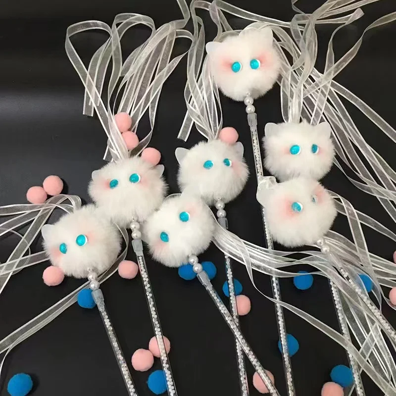 Funny Interactive Cat Toys Kawaii Plush White Tassel Bell Cat Stick Toys for Kitten Playing Teaser Ribbon Wand Toys Cat Supplies
Funny Interactive Cat Toys Kawaii Plush White Tassel Bell Cat Stick Toys for Kitten Playing Teaser Ribbon Wand Toys Cat Supplies