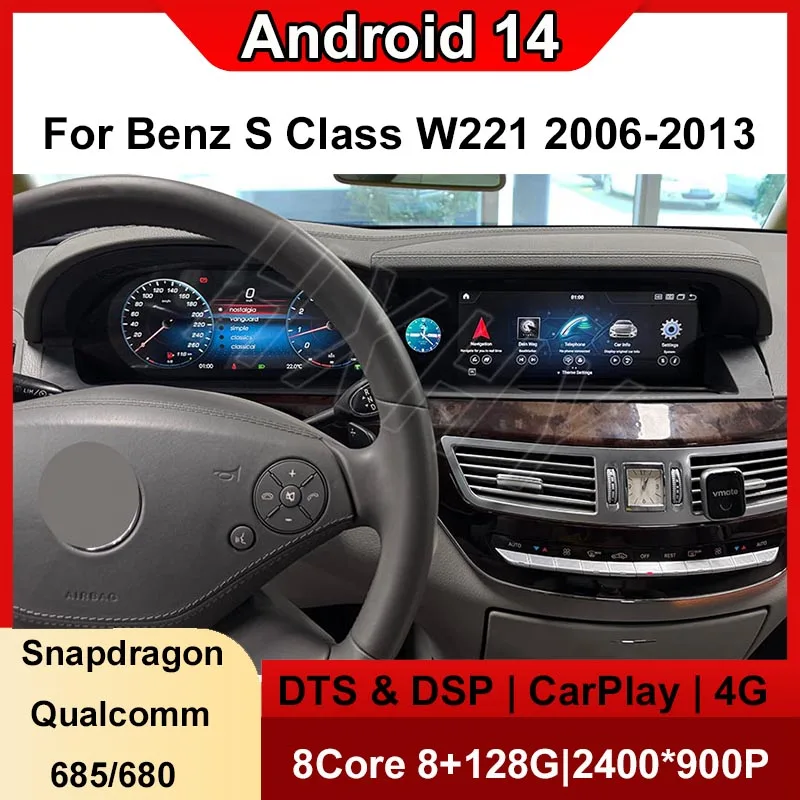 Car Digital Cluster Dual Screen Car GPS Navigation Headunit Multimedia Player For Mercedes-Benz S W221 S350 S550 S600 CLS W216
Car Digital Cluster Dual Screen Car GPS Navigation Headunit Multimedia Player For Mercedes-Benz S W221 S350 S550 S600 CLS W216