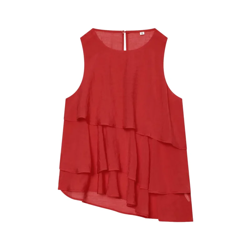 Dave&Di Women's 2026 Summer New Product Sleeveless Round Neck Asymmetric Stacked Tank Top For Women
Dave&Di Women's 2026 Summer New Product Sleeveless Round Neck Asymmetric Stacked Tank Top For Women
