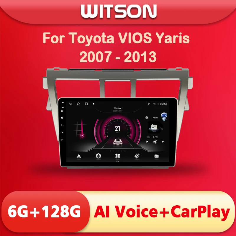 WITSON 9 inch Android 11 AI VOICE 1 Din in Dash Car radio For TOYOTA VIOS 2007 2008-2013 Car auto stereo navigation GPS Player
WITSON 9 inch Android 11 AI VOICE 1 Din in Dash Car radio For TOYOTA VIOS 2007 2008-2013 Car auto stereo navigation GPS Player