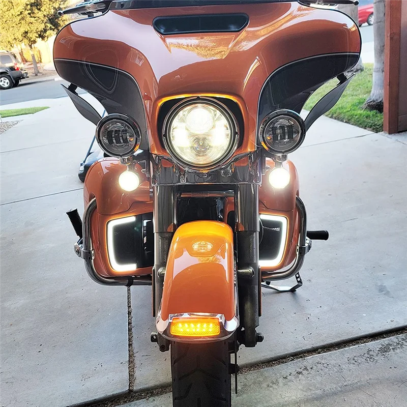 AU05 -Motorcycle Fairing Grille LED Turn Signal Lights For Touring FLHTK FLHTCU FLHTKSE Electra Glide Street Tri Glide
AU05 -Motorcycle Fairing Grille LED Turn Signal Lights For Touring FLHTK FLHTCU FLHTKSE Electra Glide Street Tri Glide