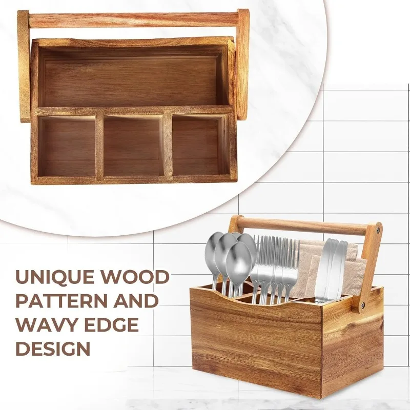 Wooden Kitchen Storage Box – Portable Cutlery & Utensil Organizer
Wooden Kitchen Storage Box – Portable Cutlery & Utensil Organizer